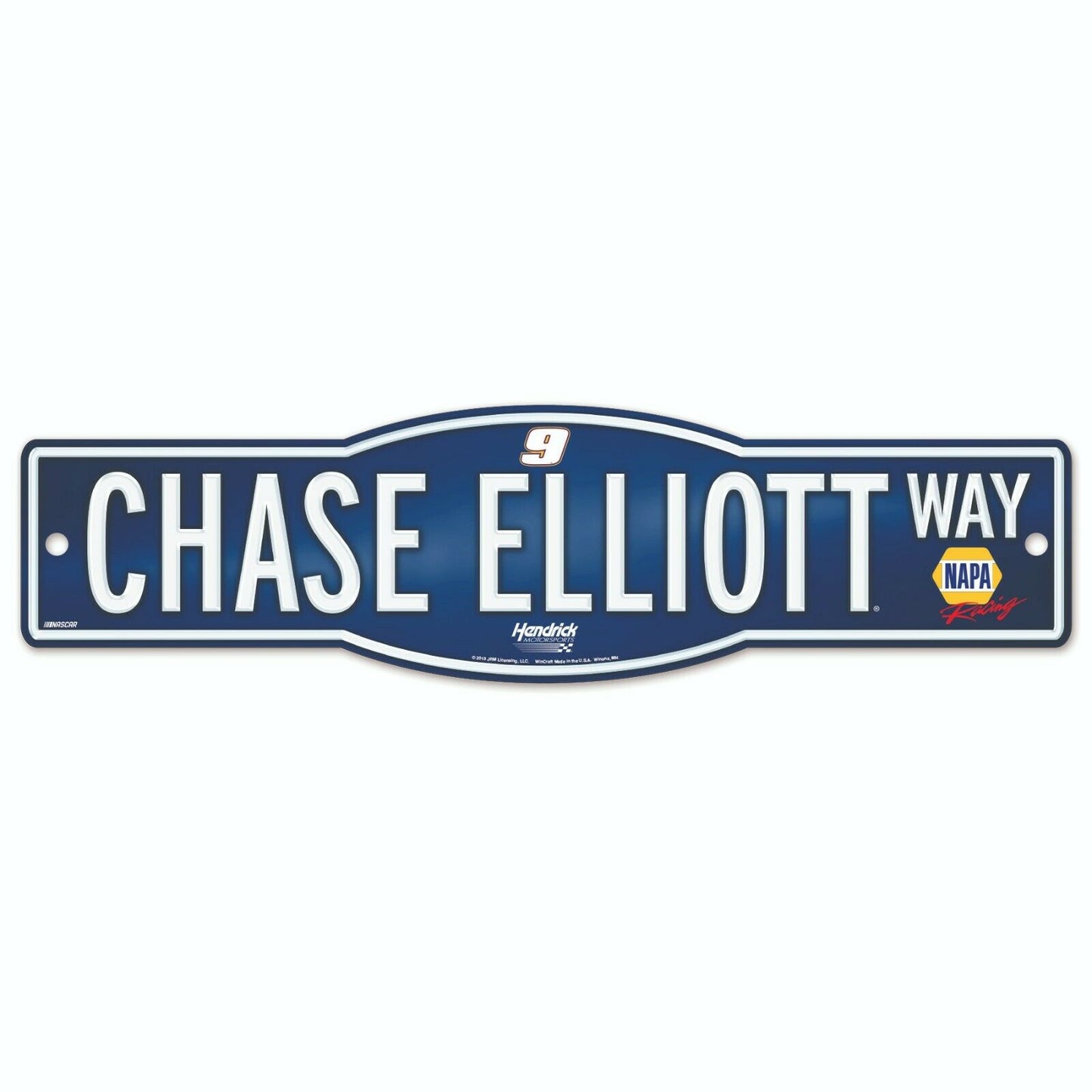 Wincraft Chase Elliott #9 NASCAR 4"x17" Street Sign - Blue