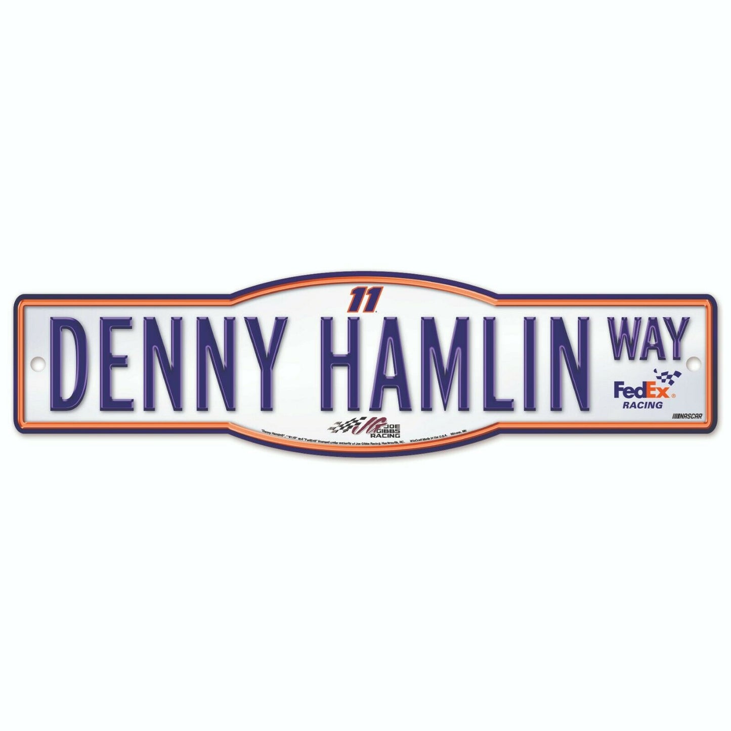 Denny Hamlin #11 NASCAR 4"x17" Street Sign