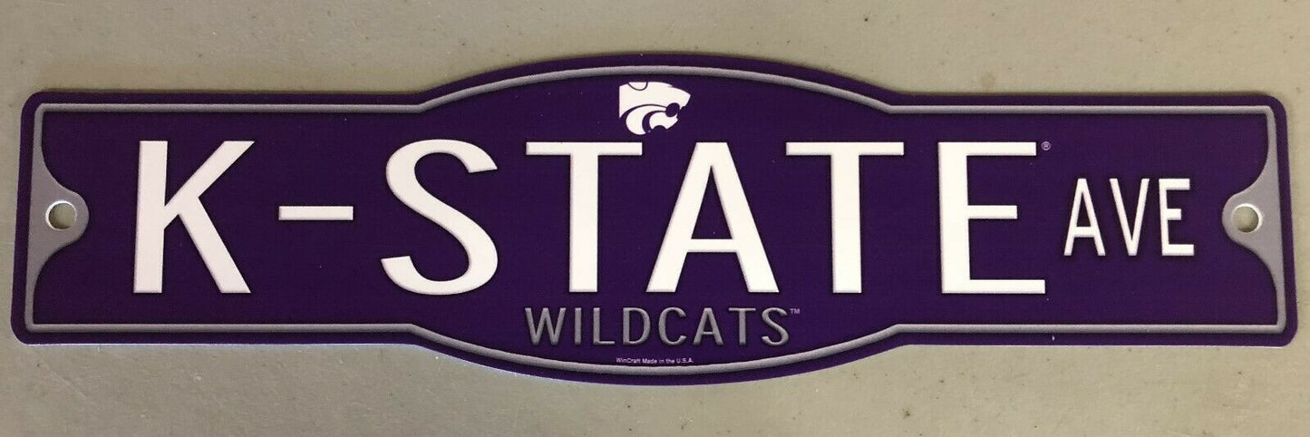 Kansas State Wildcats 4" x 17" Street Sign - K-State