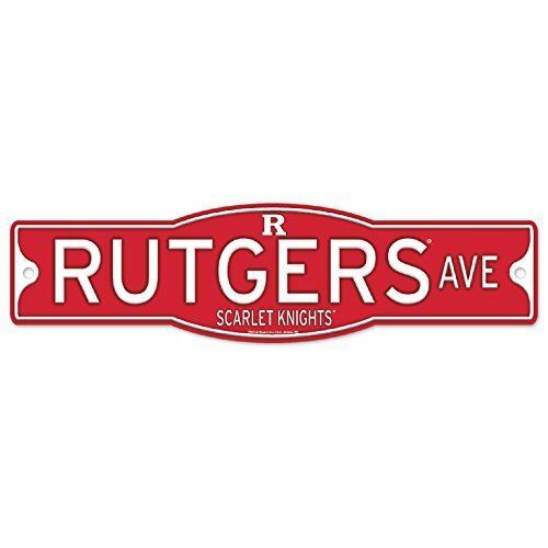 WinCraft Rutgers Scarlet Knights 4" x 17" Plastic Street Sign
