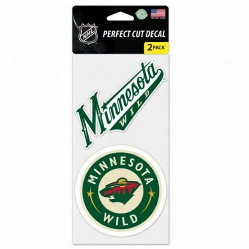 NHL Minnesota Wild 2-Piece Die-Cut Decal, 4" x 8"