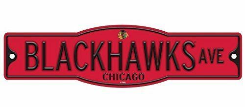 Chicago Blackhawks 4" x 17" Plastic Street Sign NHL