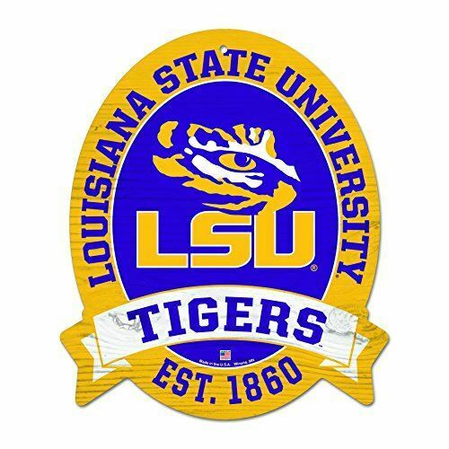 11X13 LSU Louisiana State University Tigers Wood Street Sign