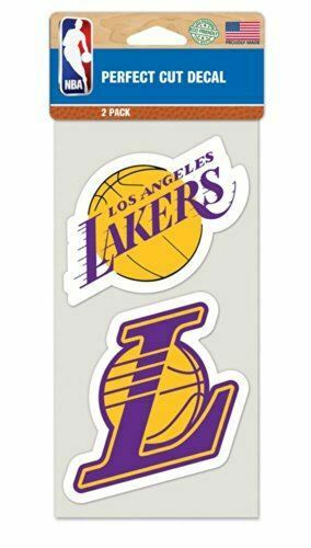 WinCraft NBA Los Angeles Lakers Perfect Cut Decal (Set of 2), 4" x 4"