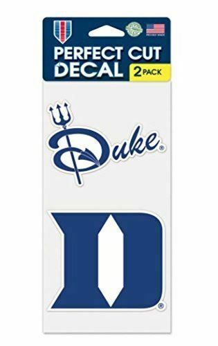 Wincraft NCAA Duke University Blue Devils 4 x 8 Set of Two Perfect Cut Decals