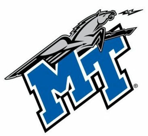 Middle Tennessee State Blue Raiders 4x4 Perfect Cut Die Cut Decal