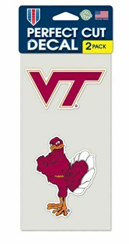 WinCraft NCAA Virginia Tech Perfect Cut Decal (Set of 2), 4" x 4"