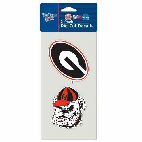 WinCraft Georgia Bulldogs Auto Decals 2 Pack - 4" by 4" Each
