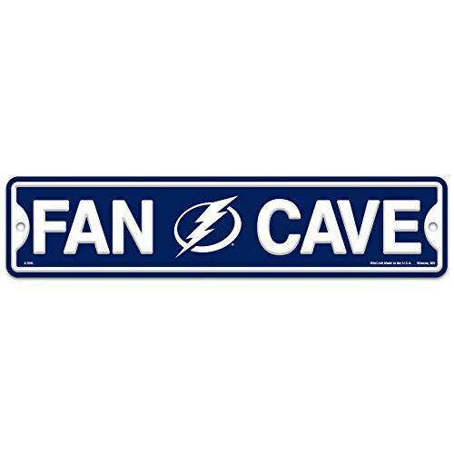 WinCraft Tampa Bay Lightning Plastic Fan Cave Sign 4" x 17" Street Sign NHL