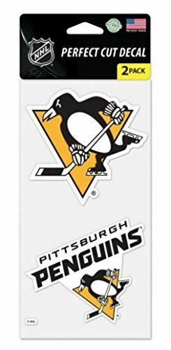 NHL Pittsburgh Penguins 4 x 8 Set of Two Perfect Cut Decals