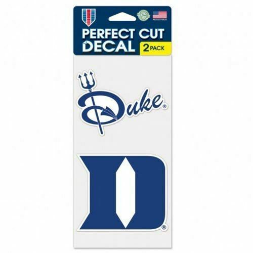 WinCraft NCAA Duke University Perfect Cut Decal (Set of 2), 4" x 4"
