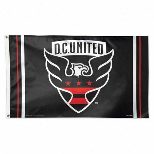 WinCraft Washington DC United MLS Sports Black Red Deluxe Outdoor Flag (3' x 5')