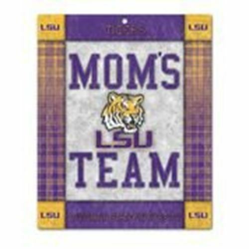 LSU Tigers Louisiana State Tigers "Mom's Team" 11"x13" Wood Sign