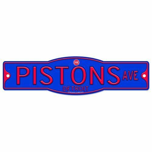 Detroit Pistons Basketball Plastic 4 x 17 Street Sign