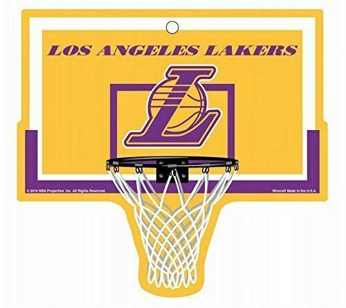 Los Angeles Lakers Basketball Plastic Hoop Sign NBA 9.5"x9"