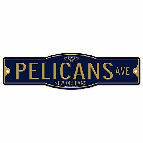 WinCraft New Orleans Pelicans Basketball Plastic 4 x 17 Street Sign