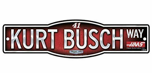 Kurt Busch # 1 Street Sign 4" x 17" - NASCAR