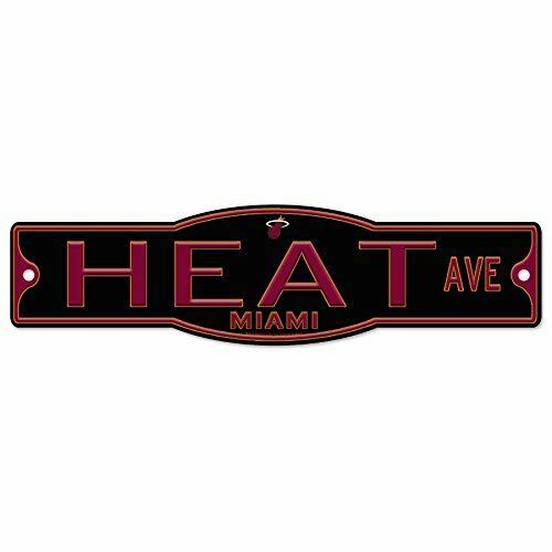 Miami Heat Basketball Plastic 4 x 17 Street Sign