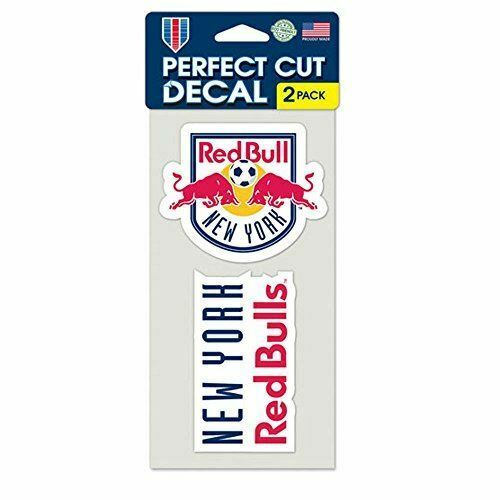 WinCraft Soccer New York Red Bulls Perfect Cut Decal (Set of 2), 4" x 4"