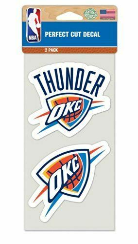 WinCraft NBA Oklahoma City Thunder Perfect Cut Decal (Set of 2), 4" x 4"