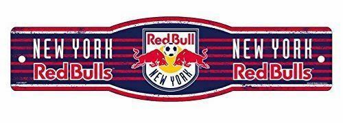 New York Red Bulls MLS 4"x17" Plastic Street Sign