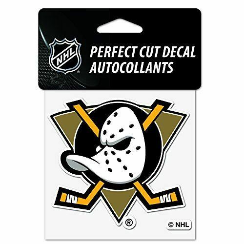 Anaheim Ducks Mighty Ducks Perfect Cut Decal 4" x 4" - Throwback Decal