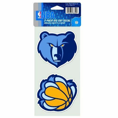 NBA Memphis Grizzlies 2-Piece Die-Cut Decal, 4" x 8"