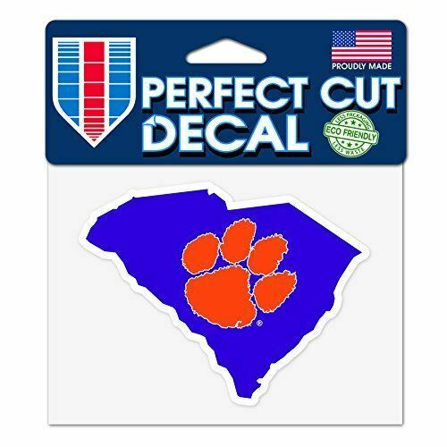 Clemson Tigers 4"x5" Perfect Cut State Decal