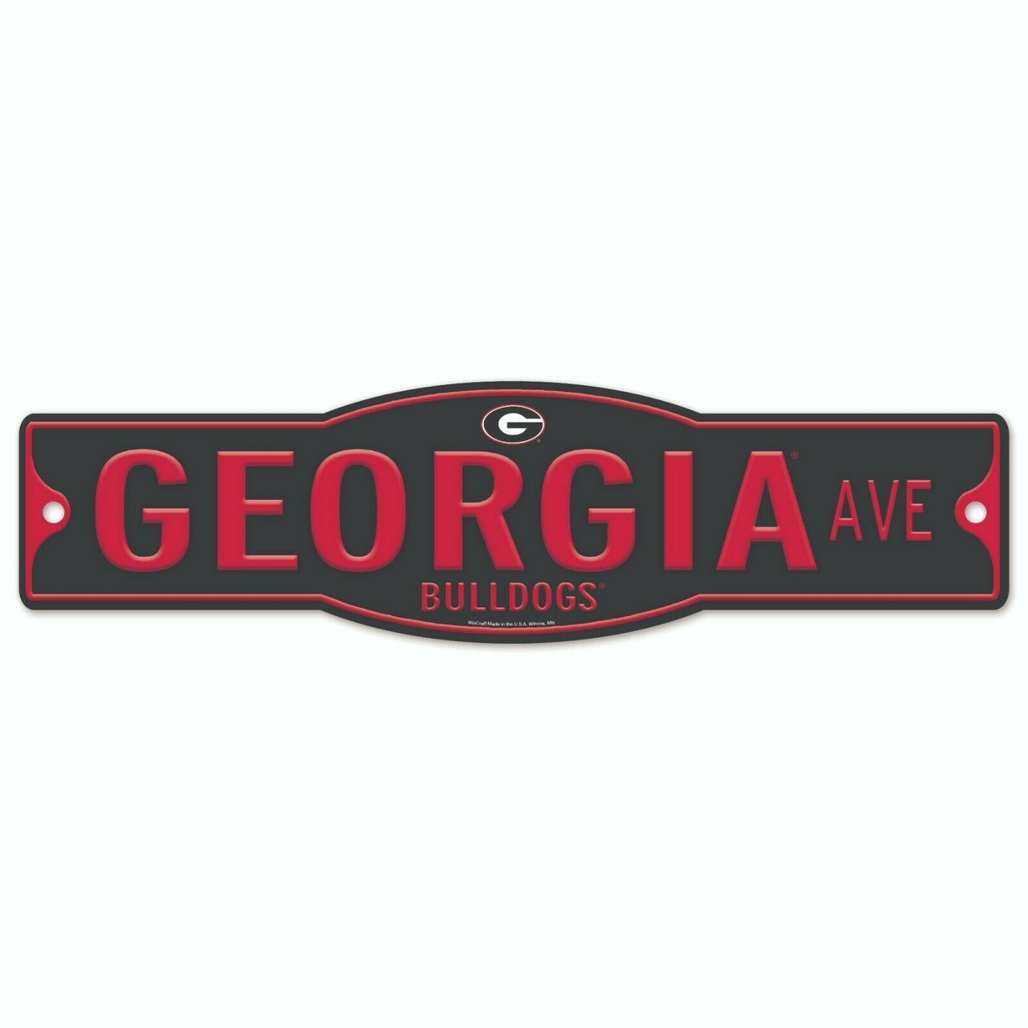 Georgia Bulldogs 4" x 17" Street Sign NCAA Dawgs - Black Sign
