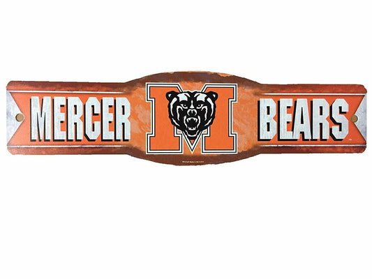 Mercer Bears 4" x 17" Street Sign - Mercer University Bears