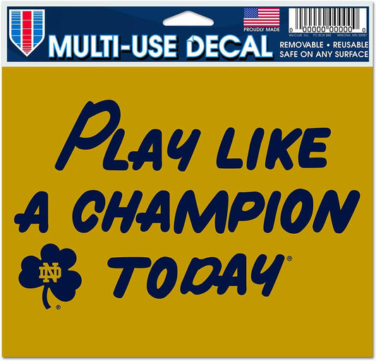 Wincraft NCAA Notre Dame Fighting Irish Play Like A Champion Today Ultra Color D