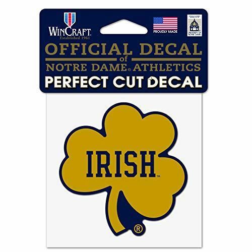 WinCraft Notre Dame Fighting Irish Shamrock 4"x4" Die Cut Decal - Irish