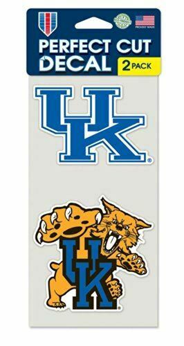 WinCraft NCAA University of Kentucky Perfect Cut Decal (Set of 2), 4" x 4"