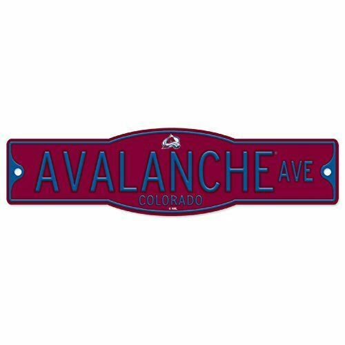 Colorado Avalanche 4" x 17" Plastic Street Sign NHL