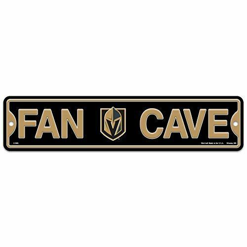 WinCraft Las Vegas Knights Plastic Fan Cave Sign 4" x 17" Street Sign NHL