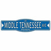 Middle Tennessee Blue Raiders Lightning 4&quot; x 17&quot; Plastic Street Sign