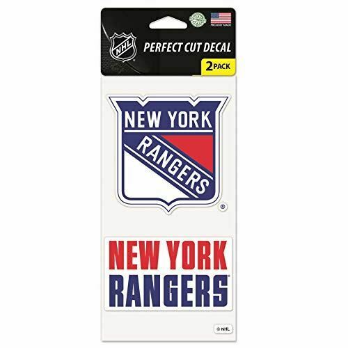 WinCraft NHL New York Rangers Perfect Cut Decal (Set of 2), 4" x 4"