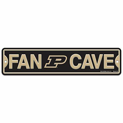 WinCraft Purdue Boilermakers Plastic Fan Cave Sign 4" x 17" Street Sign NCAA