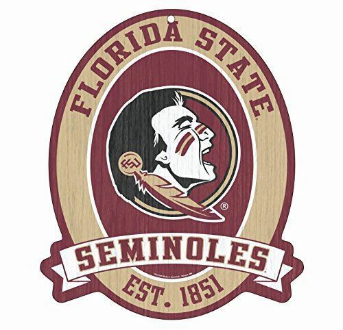 FLORIDA STATE Seminoles Wood Street Sign 11" x 13" - NCAA