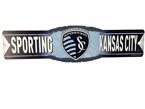 Kansas City Sporting MLS 4"x17" Plastic Street Sign