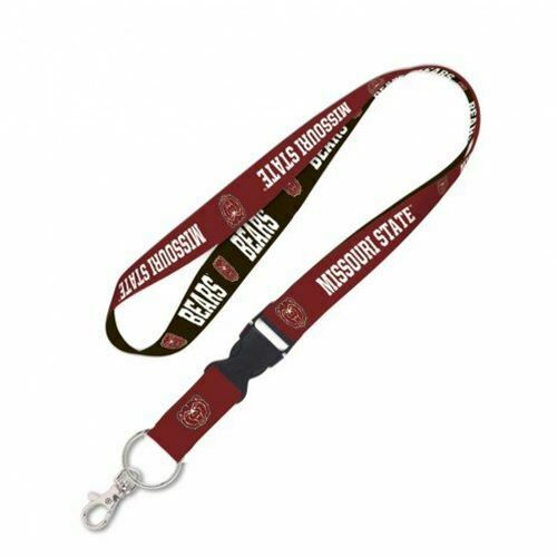 Wincraft NCAA Missouri State Lanyard with Detachable Buckle, 3/4"
