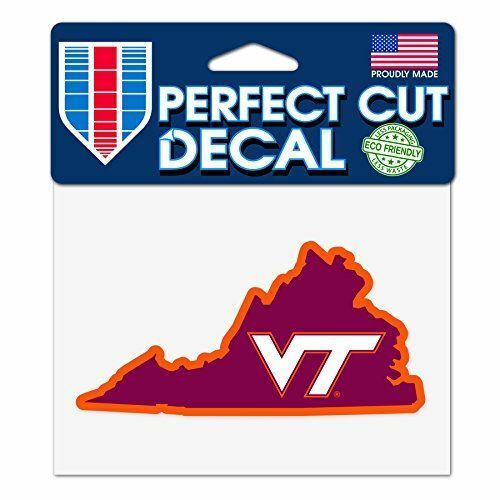 Virginia Tech Hokies 4"x5" Perfect Cut State Decal