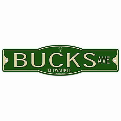Milwaukee Bucks 4" x 17" Plastic Street Sign NBA