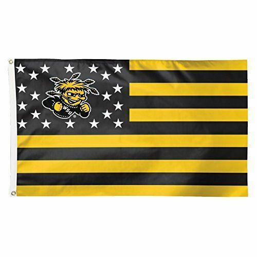 NCAA Wichita State Shockers Stars and Stripes Flag Deluxe, 3 x 5-Foot
