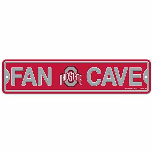 WinCraft Ohio State Buckeyes Plastic Fan Cave Sign 4" x 17" Street Sign NCAA