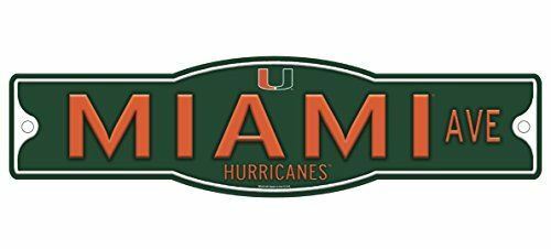 Miami Hurricanes 4" x 17" Street Sign NCAA Canes