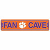 WinCraft Clemson Tigers Plastic Fan Cave Sign 4&quot; x 17&quot; Street Sign NCAA