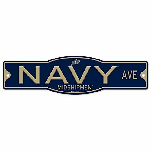 Navy Midshipmen 4" x 17" Plastic Street Sign NCAA