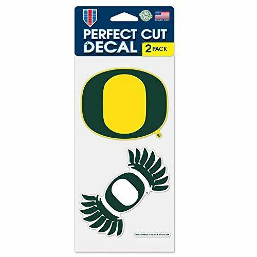 WinCraft NCAA University of Oregon Perfect Cut Decal (Set of 2), 4" x 4"