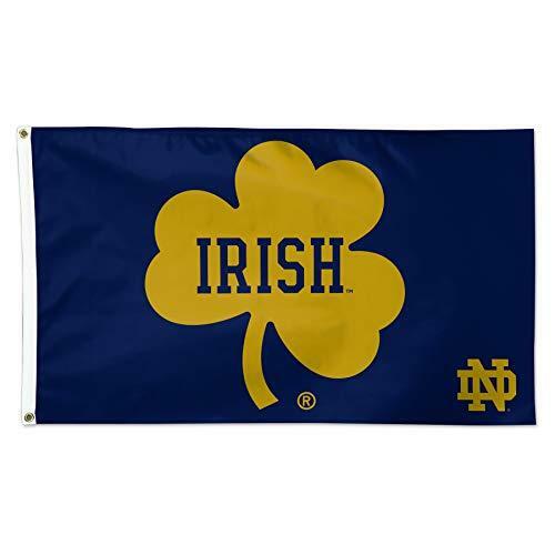 WinCraft Notre Dame Fighting Irish in Shamrock NCAA Football 3 x 5 Foot Flag